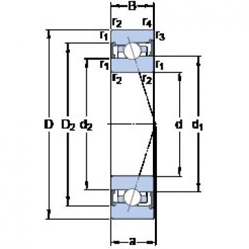 120 mm x 165 mm x 22 mm  SKF S71924 CB/P4A Rolamentos de esferas de contacto angular