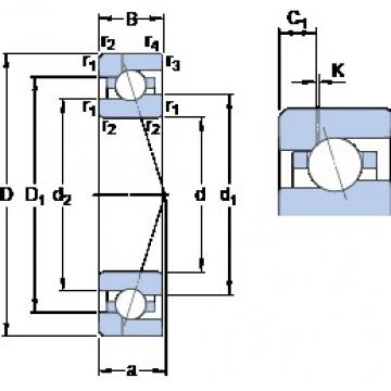 120 mm x 180 mm x 28 mm  SKF 7024 ACE/P4AH1 Rolamentos de esferas de contacto angular