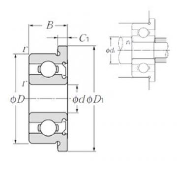 2,5 mm x 6 mm x 2,6 mm  NTN FLW68/2,5ZA Rolamentos de esferas profundas