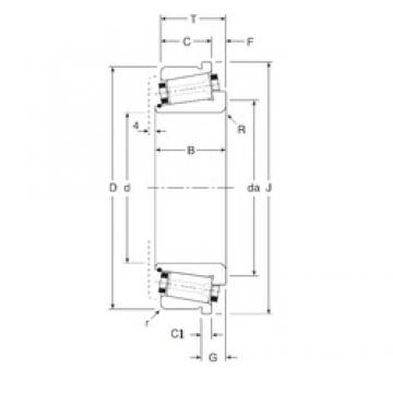 133,35 mm x 200,025 mm x 42 mm  Gamet 164133X/164200XC Rolamentos de rolos gravados